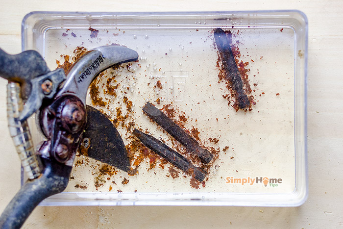 baking soda to remove rust from cast iron