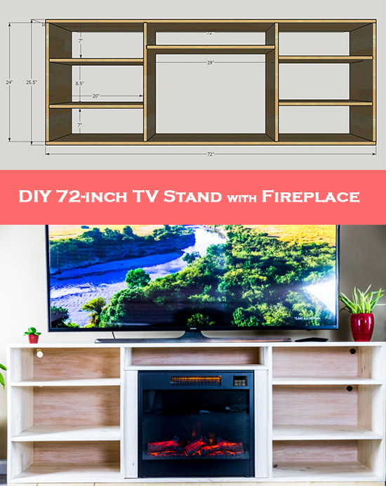 How to Make Your Own 72-inch TV Stand with Fireplace