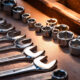 Wrenches on a table